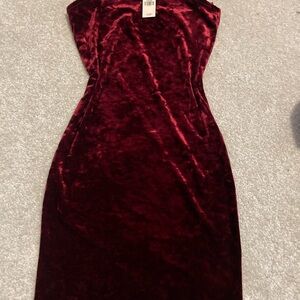 Garage Red Strapless Bodycon Mini Dress